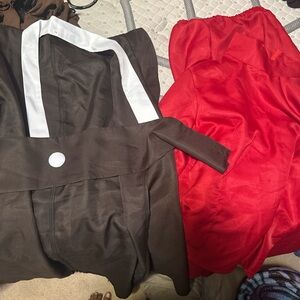 Brown and Red Tote Bag Set